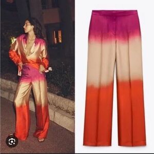 Zara tie dye print pant